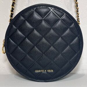Charles & Keith Kwan Quilted Circle Crossbody